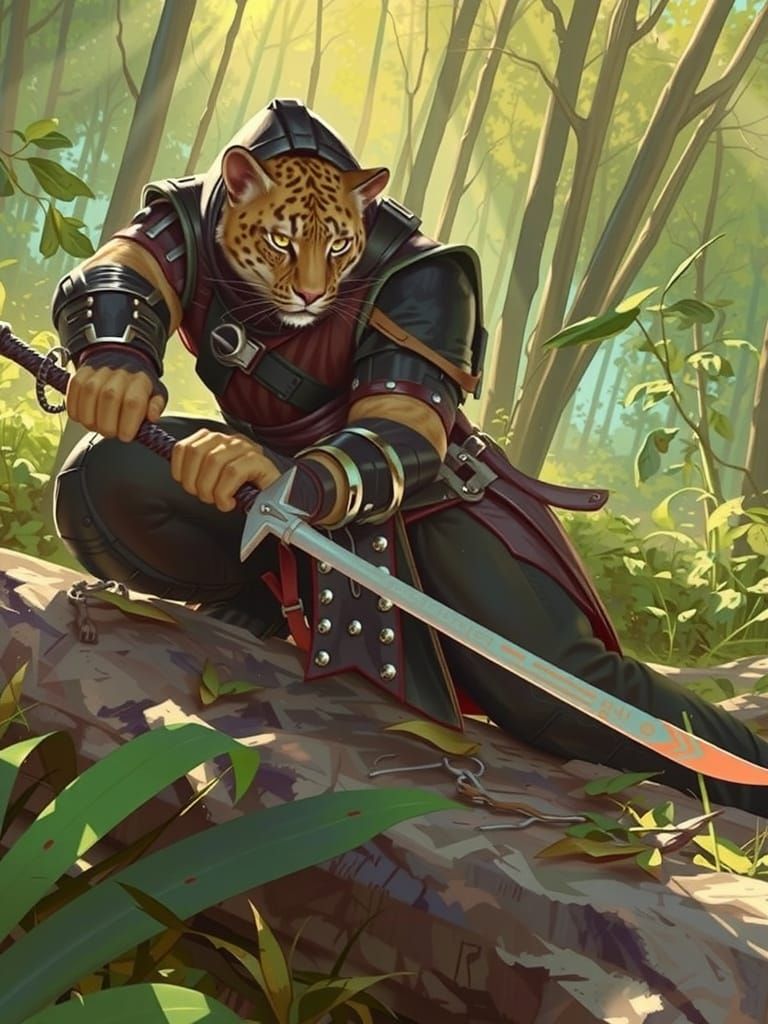 A Leopard Duelist from the book series, Tail of a Soldier.