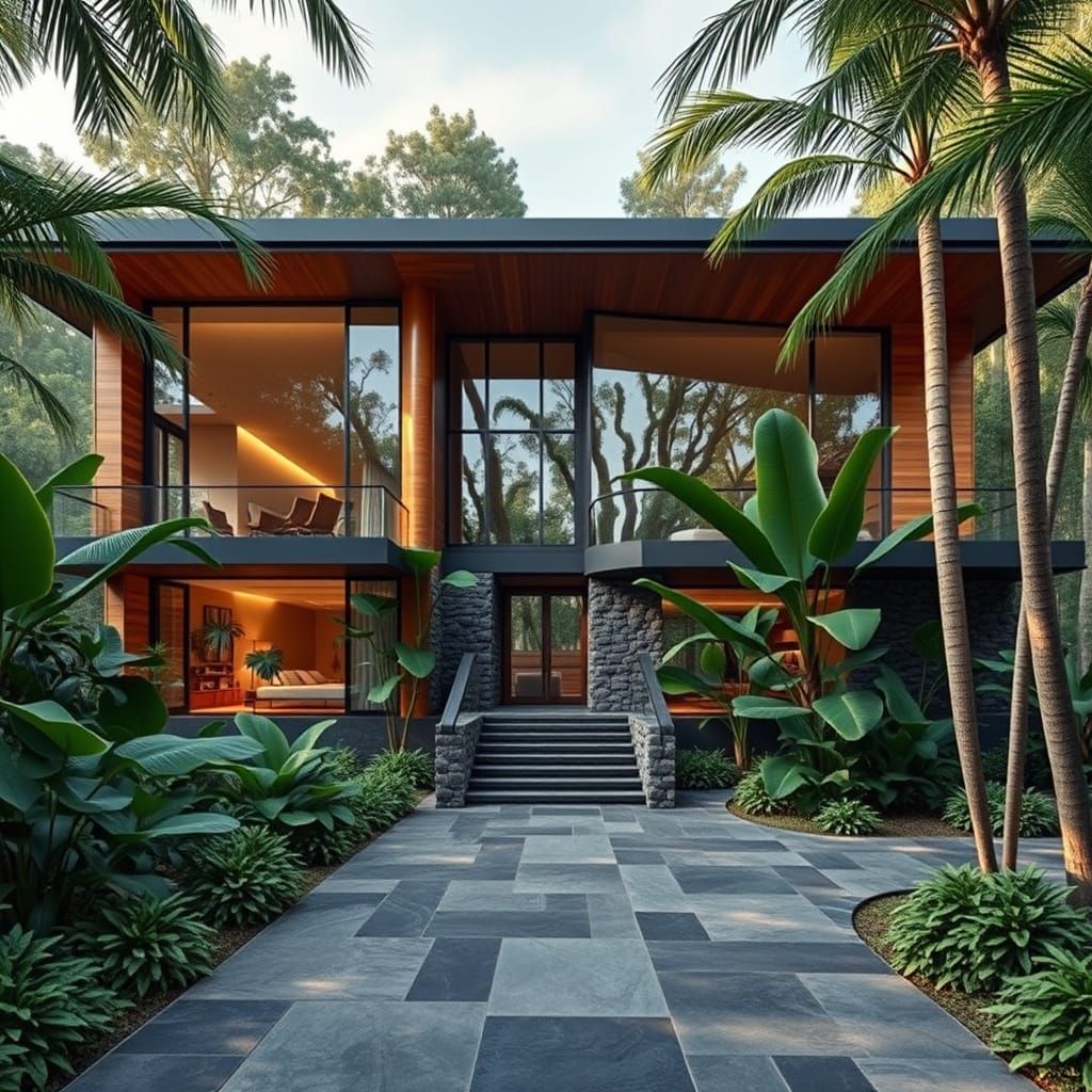 Modern Tropical Mansion in Super Reality Style