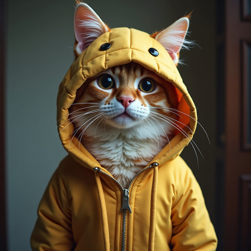 Cat in Costume Generated by AI