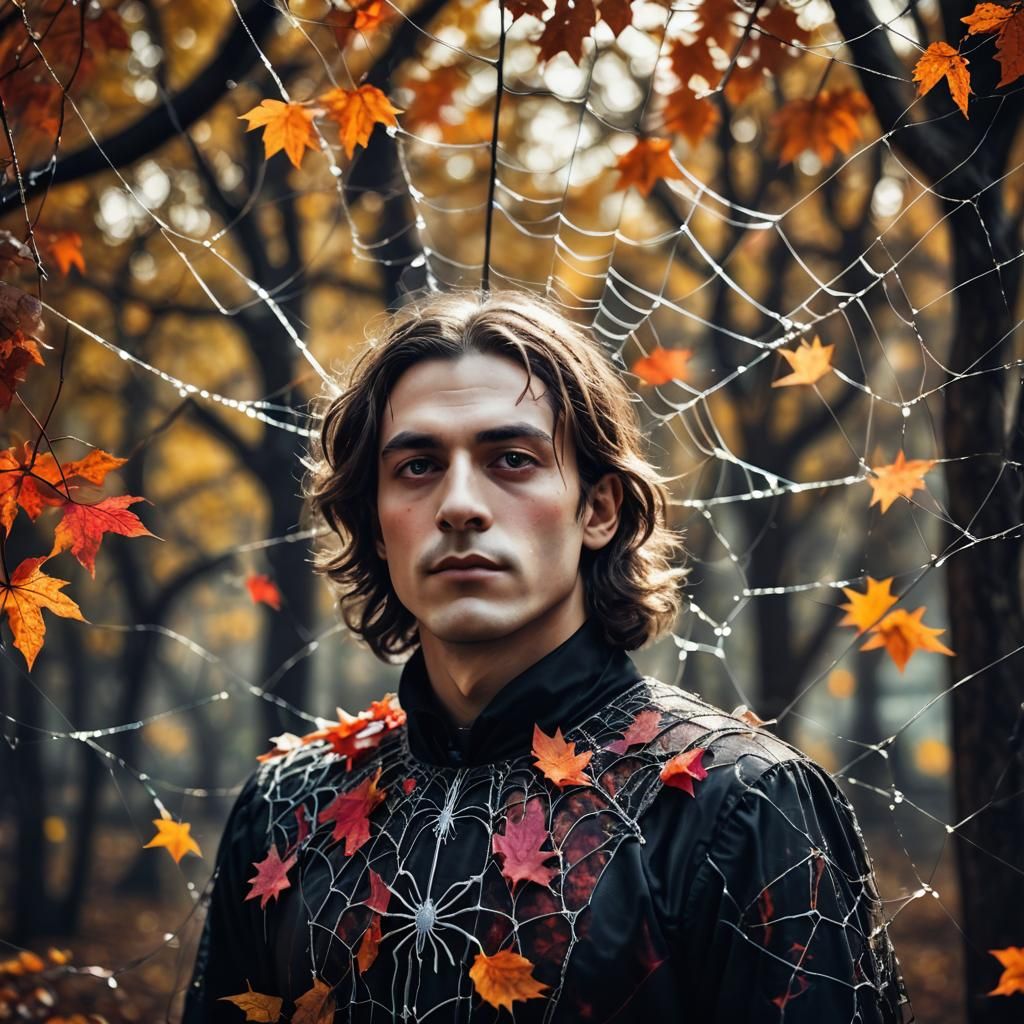 Autumn Dreamer in Surrealist Rayograph Style