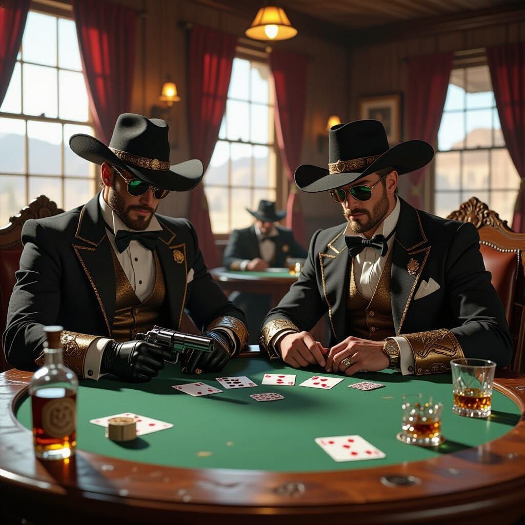 Villains Play Poker in Saloon with One Piece Cards