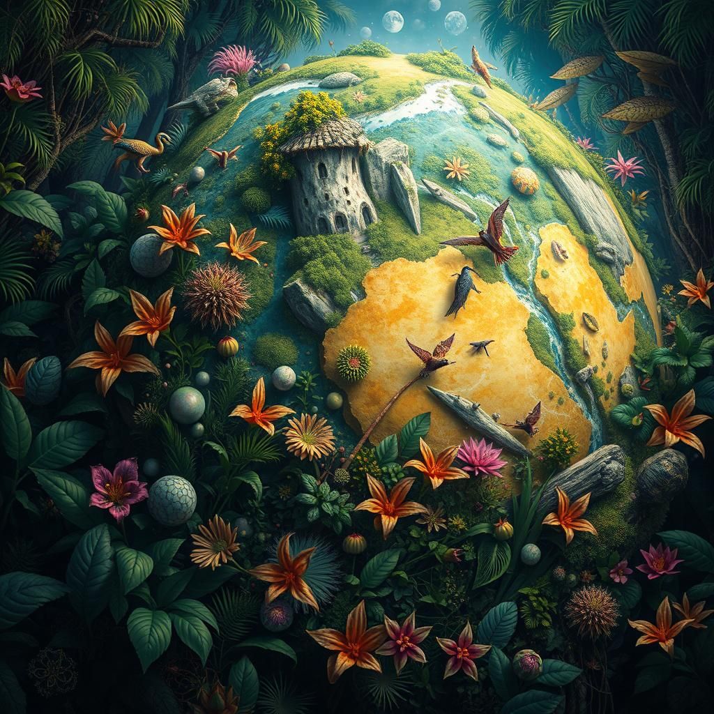 Vibrant Earth: Hyperrealistic Eco-Surrealism
