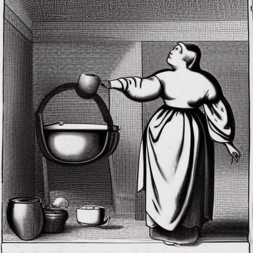 Dutch Golden Age Milkmaid: Classic Kitchen Scene