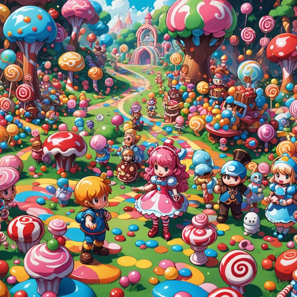 Video Game Characters in a Candyland: Anime Art