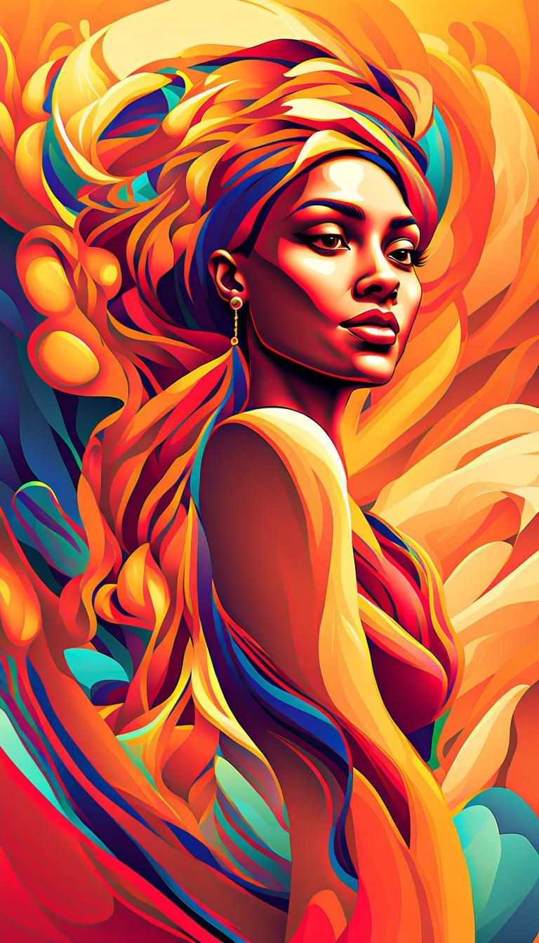 Four Female Figures in Fauvist Expressionism