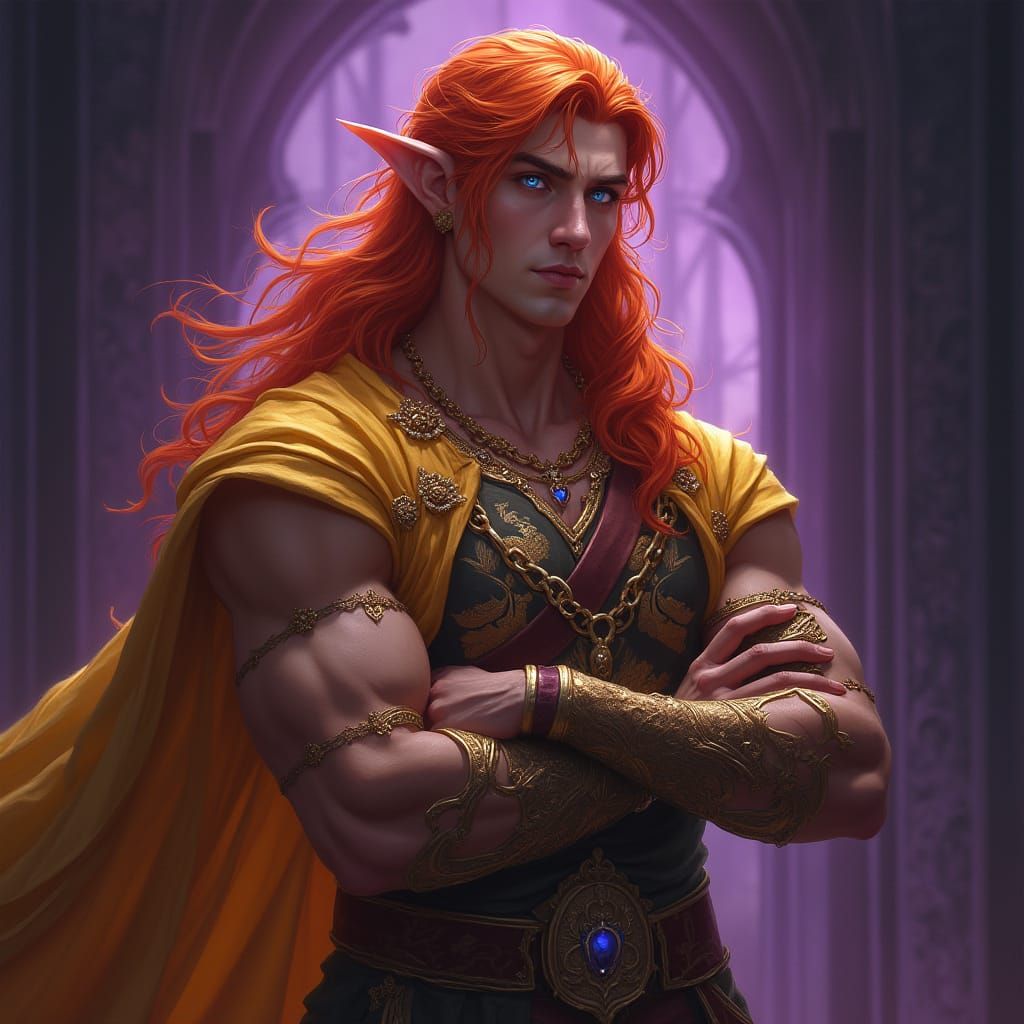 Ethereal High Elf Knight in Regal Splendor