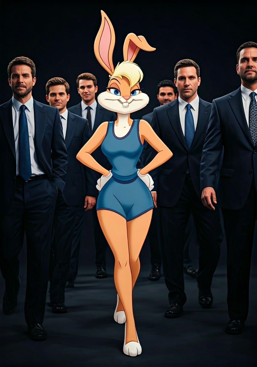 Surreal Cartoon Bunny Walks Amongst Humans in Realistic Styl...