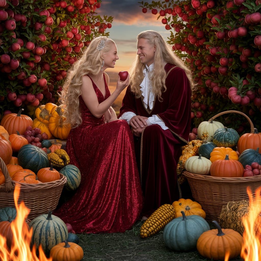 Autumn Harvest Fantasy: Golden Light Orchard Celebration