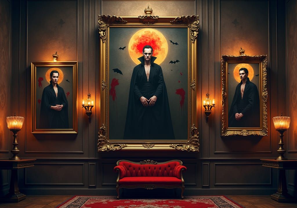 Vampire Gallery in Dark Fantasy Art Style