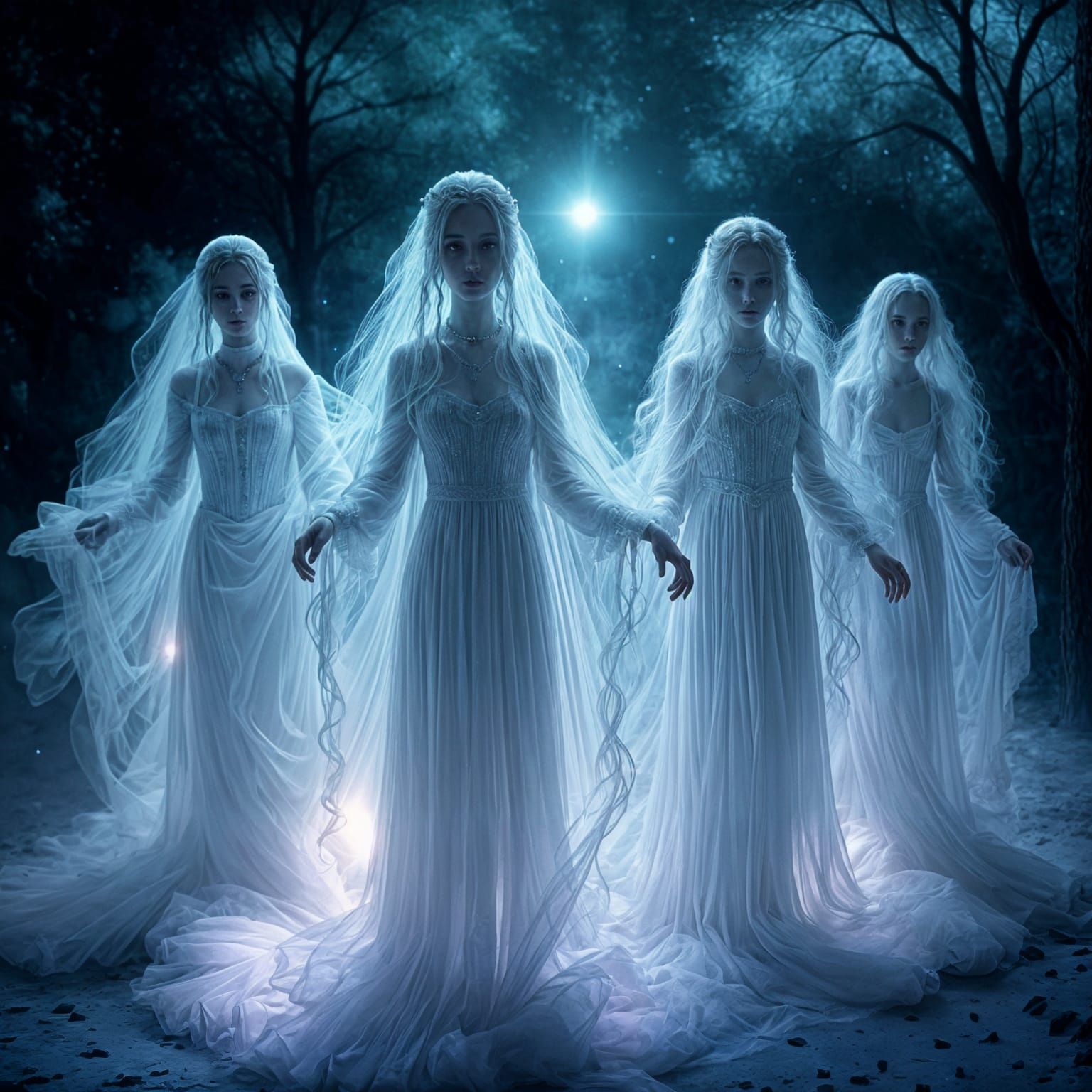 Spectral Romanov Sisters in Ethereal Volumetric Light