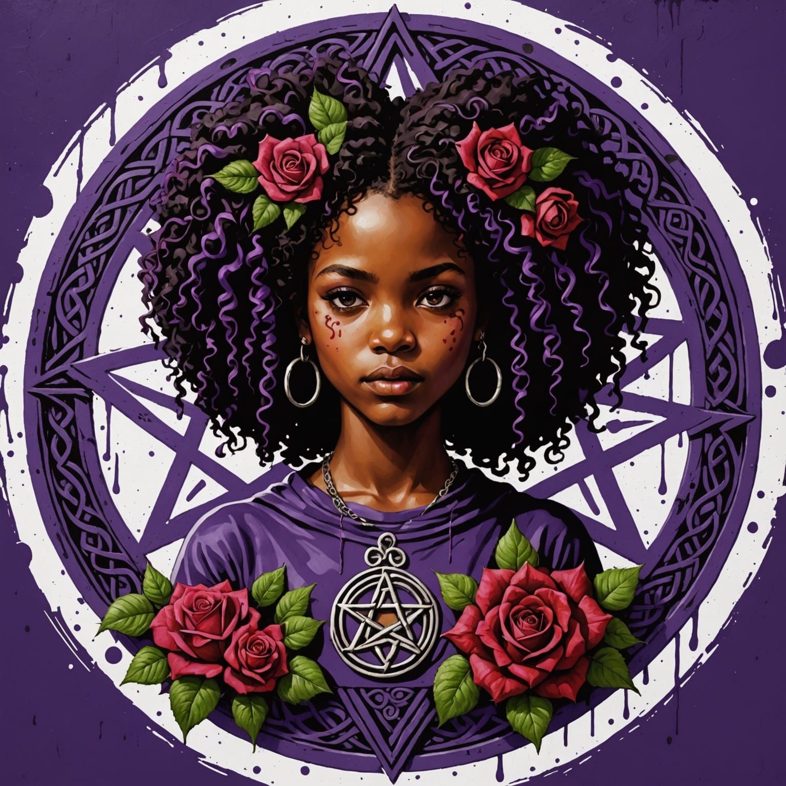 African Goddess in Vibrant Fantasy Art