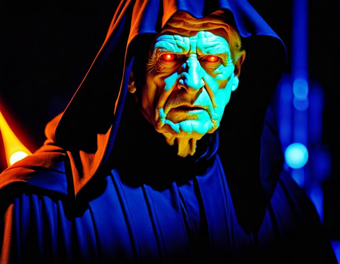 Evil Emperor Palpatine in Star Wars Scene