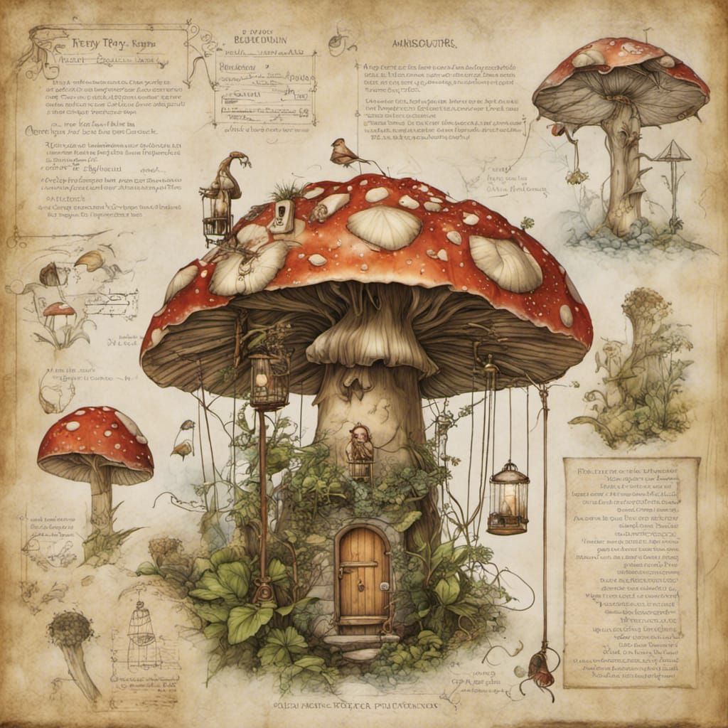 Fairy Trap Journal Page with Birdcage Blueprint