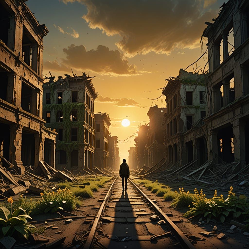 Apocalyptic City Transitioning to Hopeful Renewal