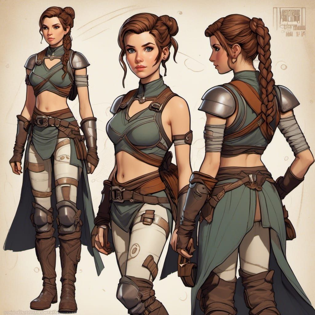 Anna Kendrick as Metal Bikini Leia in Desert