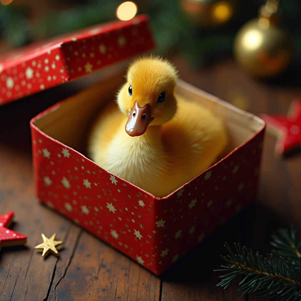 Duckling's Christmas: A Cinematic Film Still