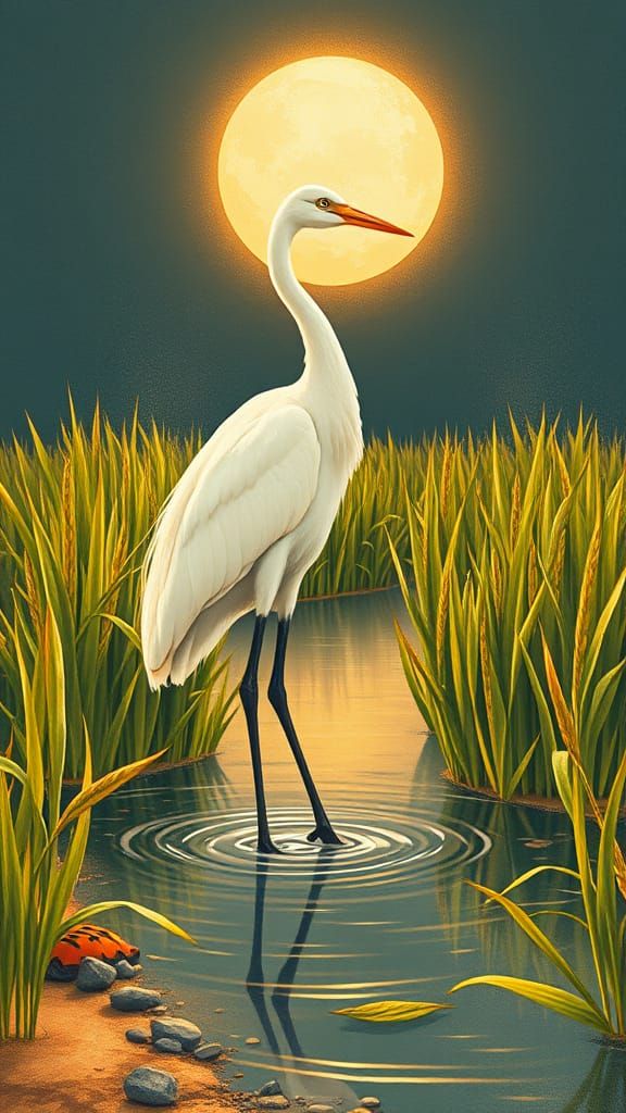 Egyptian spring time Crane