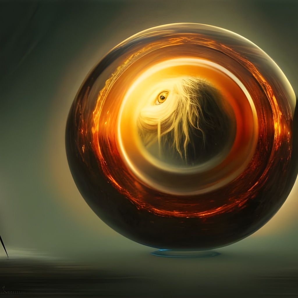 Sauron's Fiery Eye in Crystal Ball