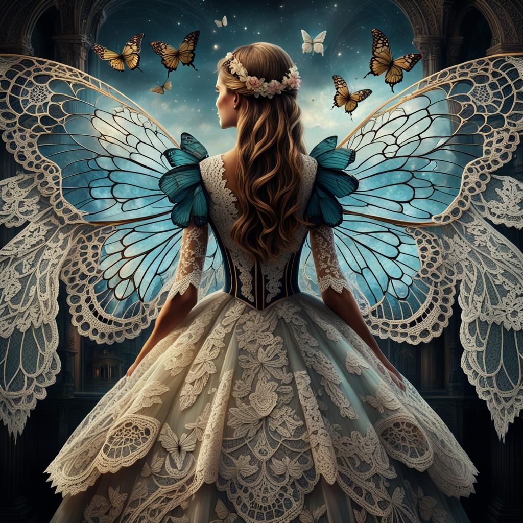 Lace-Winged Butterflies: Epic Cinematic Digital Painting