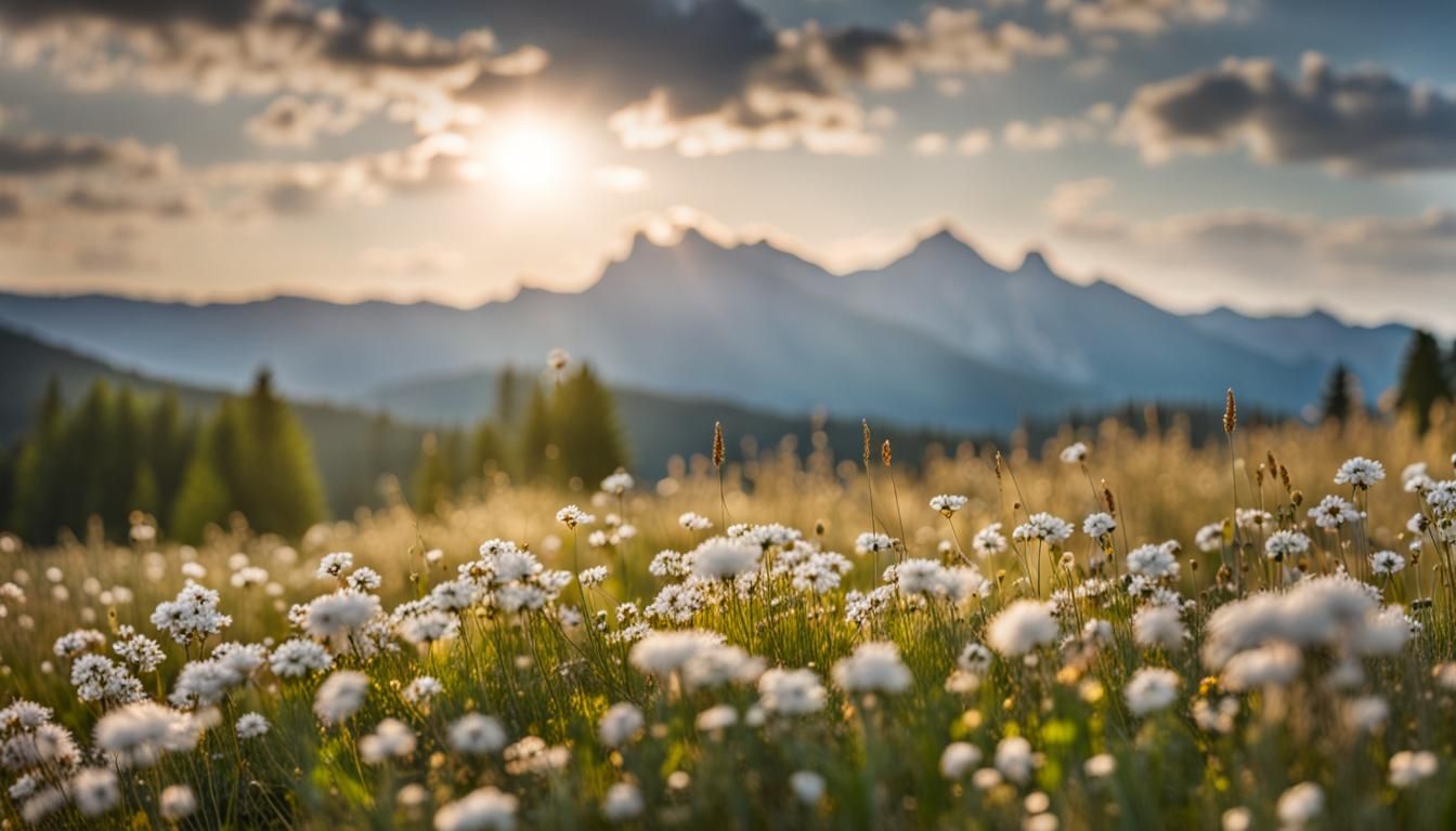 Mountain Meadow with Autumn Crocuses: Photography