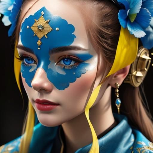 Photorealistic Face as Oil Painting