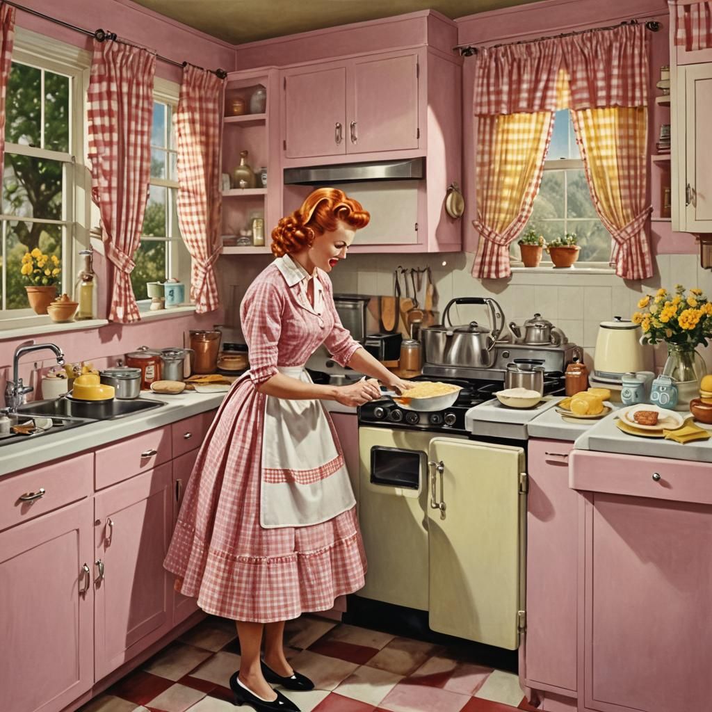 1950s Housewife Icing Cake: Matte Painting