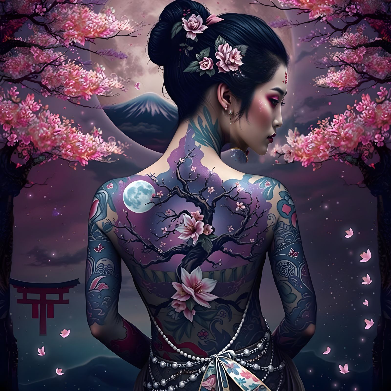 Geisha: Spring Nights Tattoo.