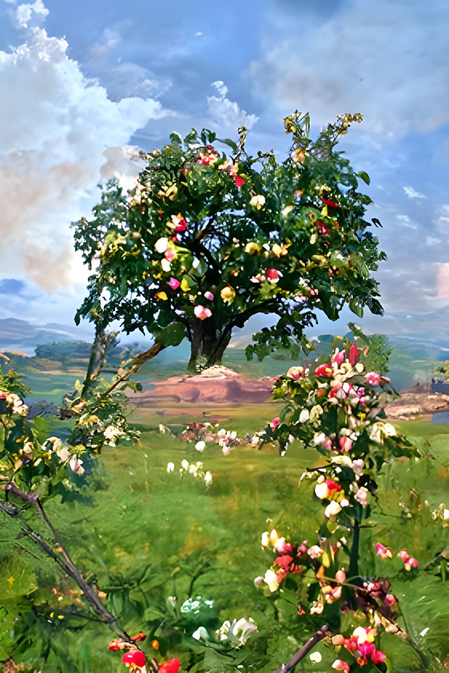 Apple Tree in Bloom: Luminist Style