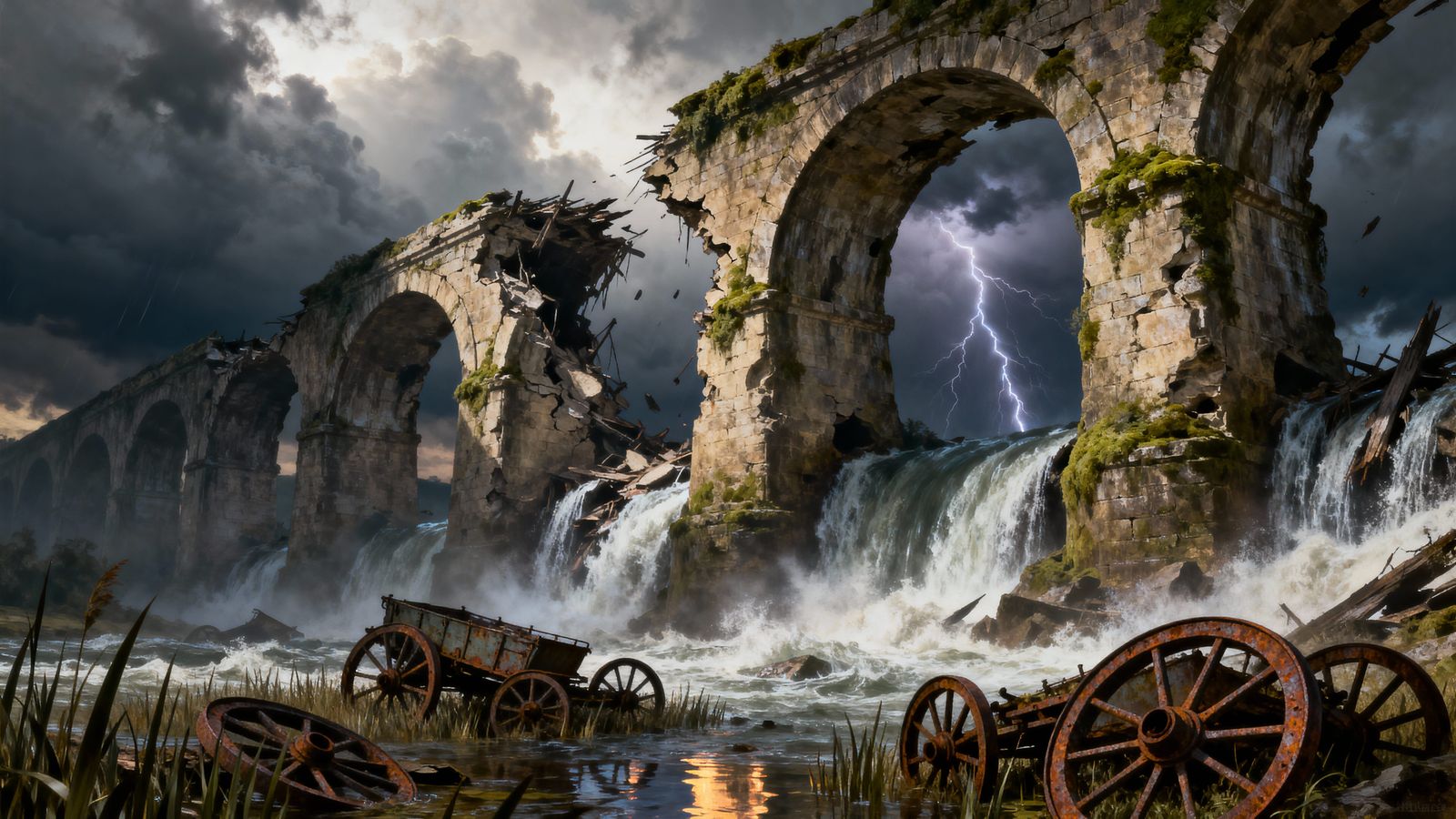 Ancient Stone Viaduct Collapses in Dramatic Ruin