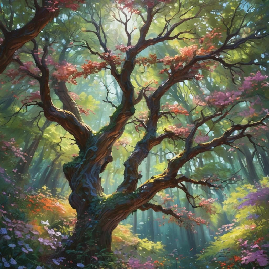 Fantasy Landscape as Impressionistic Oil Painting