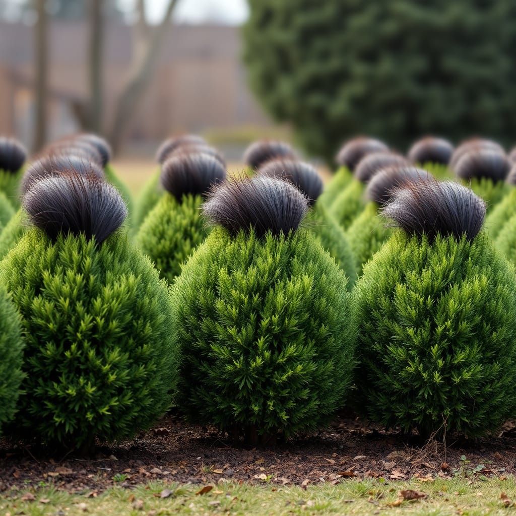 Surreal Landscapes with Toupee Bushes