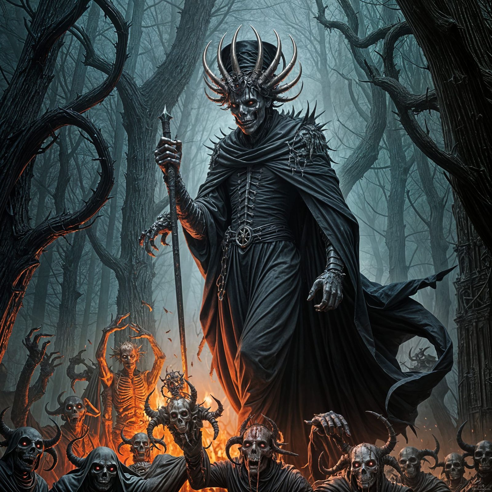 King of Nightmares in Shadowy Forest