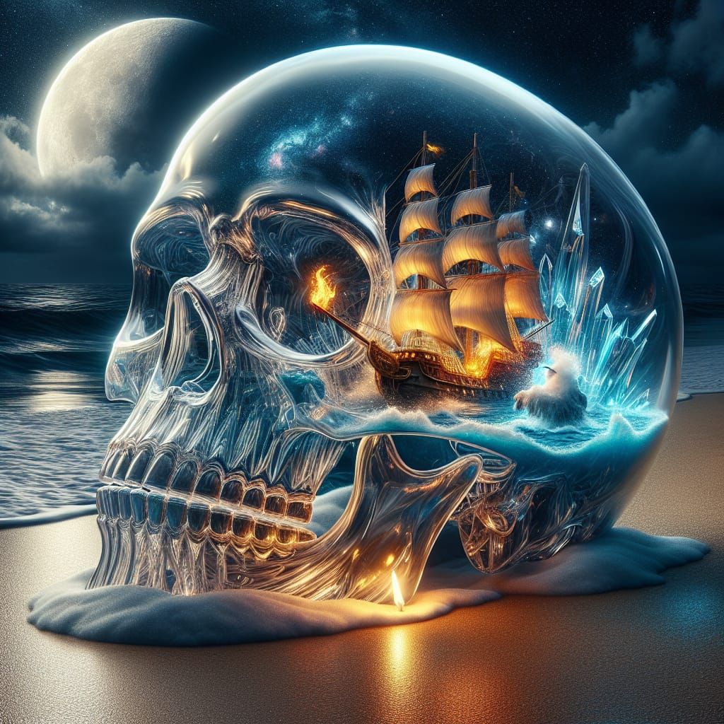Crystal Skull Housing a Magical World