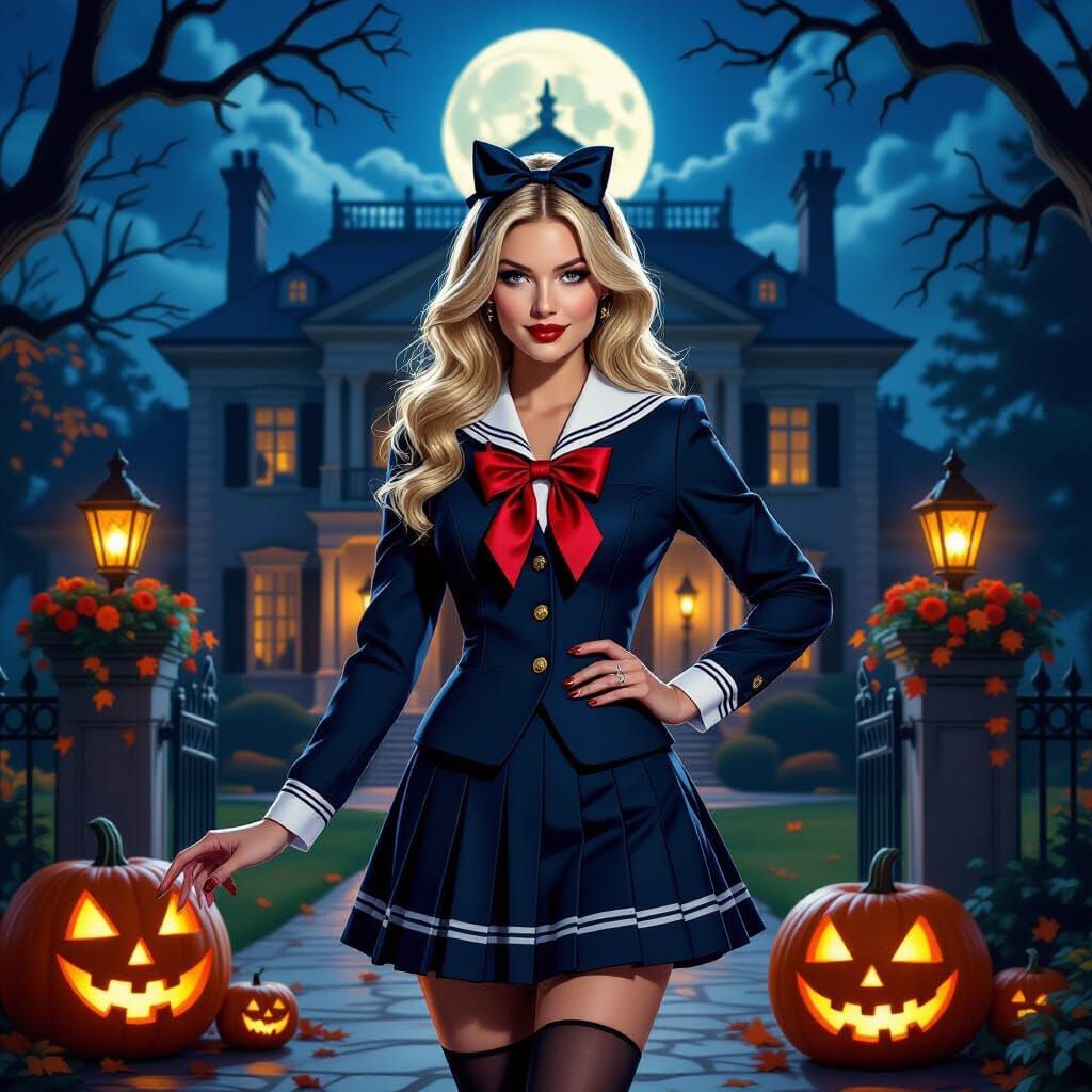 Emma Frost Halloween Portrait in Cinematic Digital Painting ...