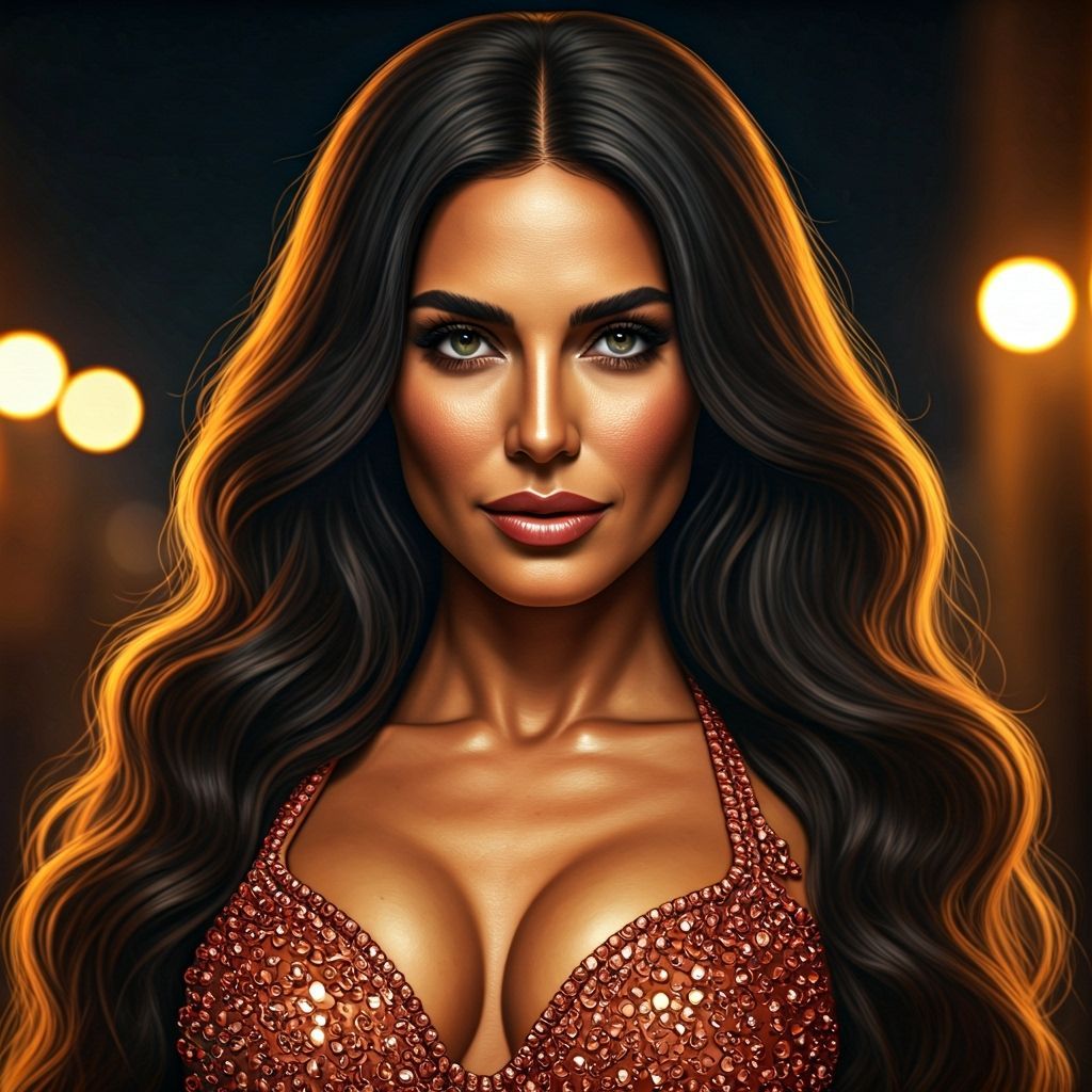 Glamorous Exotic Dancer Portrait in Cinematic Style