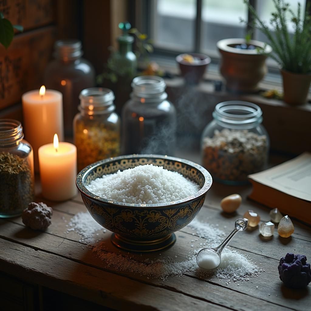 Mystical Apothecary Scene with Potion Ingredients