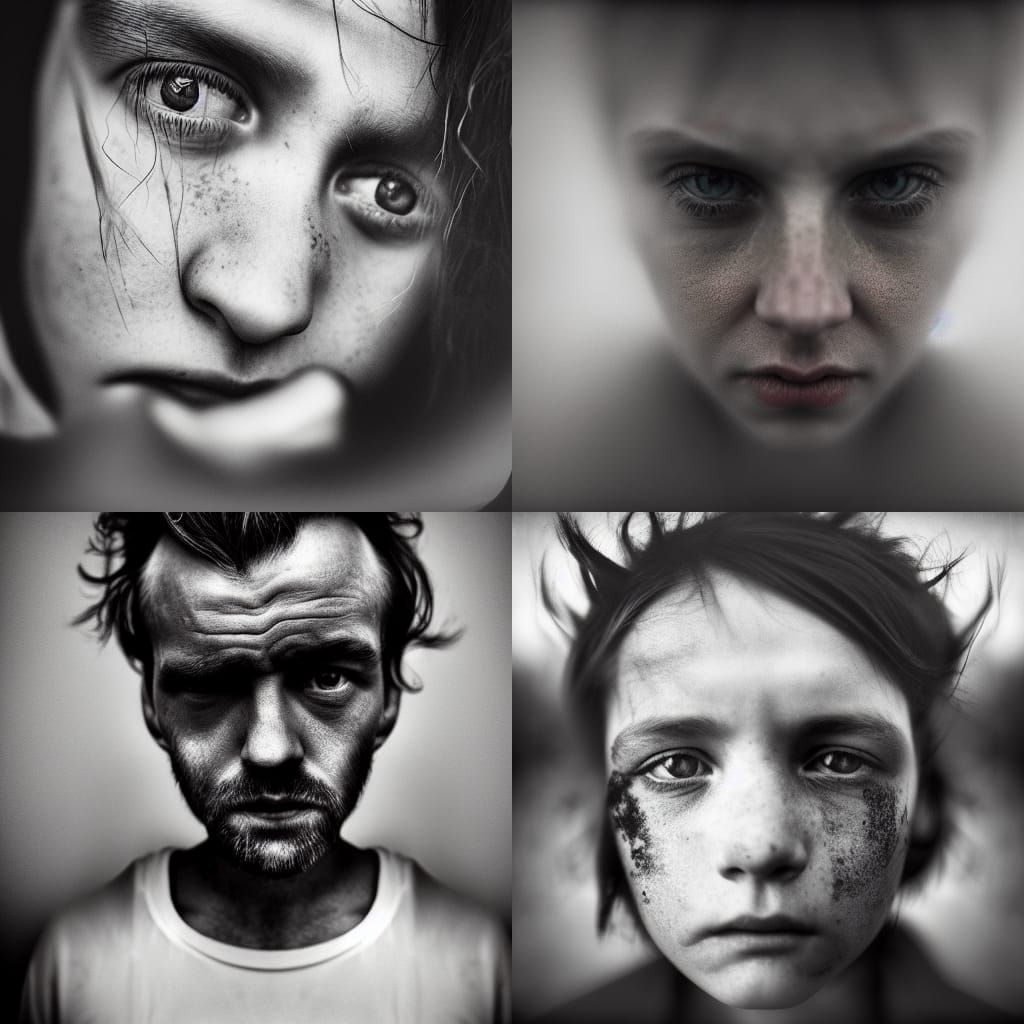 Intense Portrait in Street Photography Style