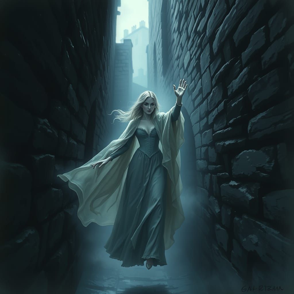 Ethereal Woman Emerges from Ancient Stone Wall of Edinburgh ...