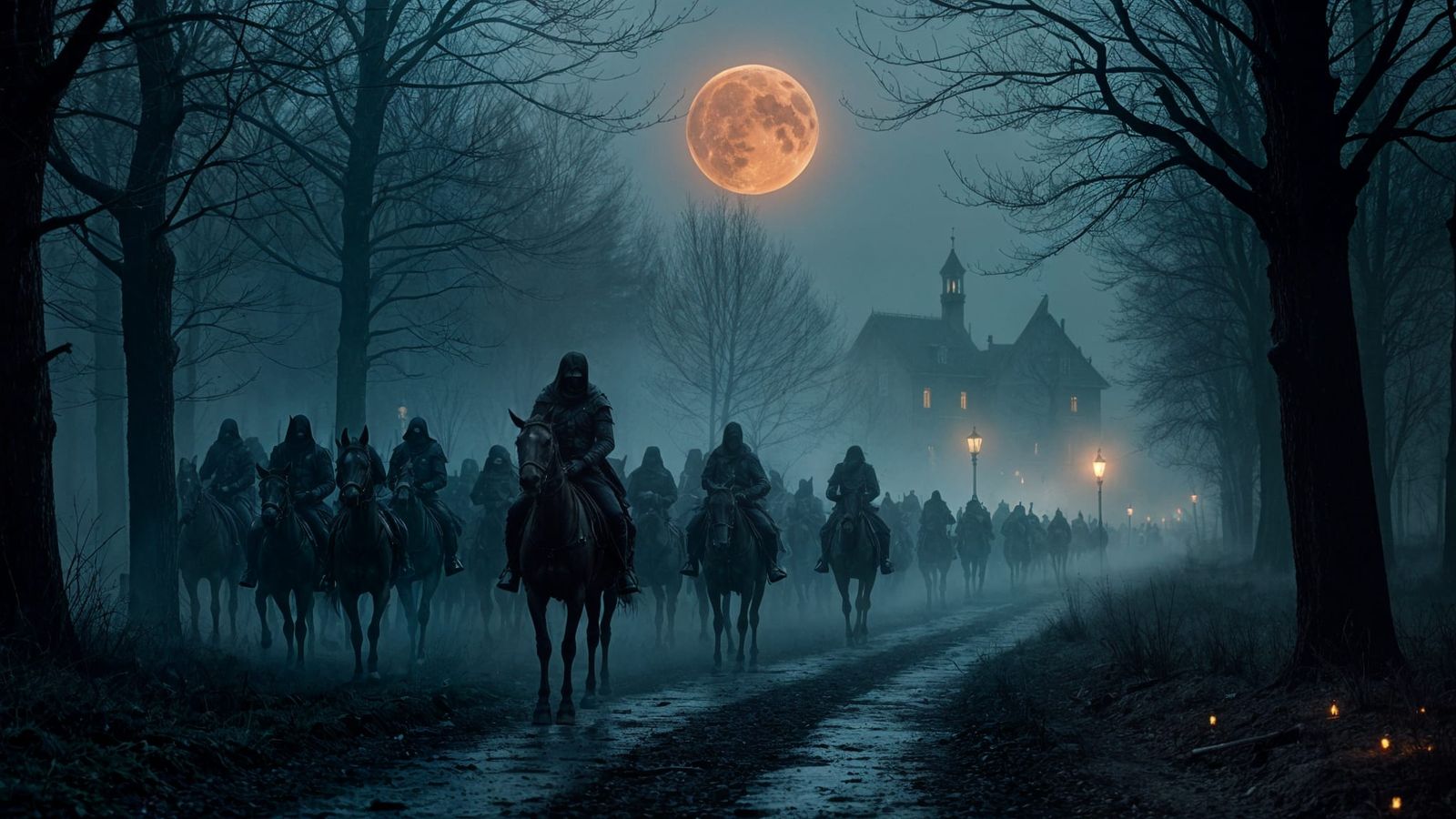 Ghost Warriors Under Blood Moon