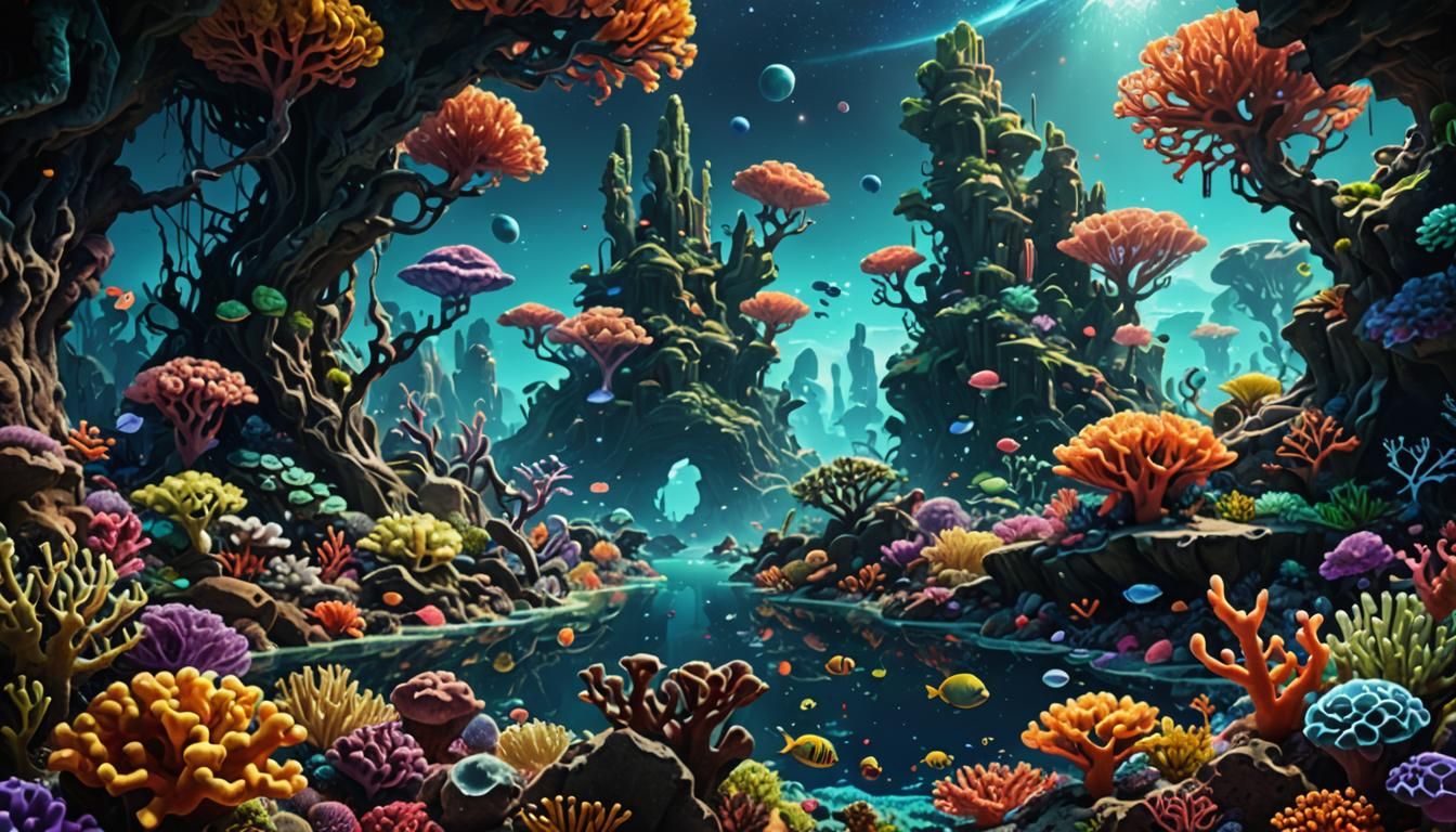 Lost World: Coral Reef Landscape in Space