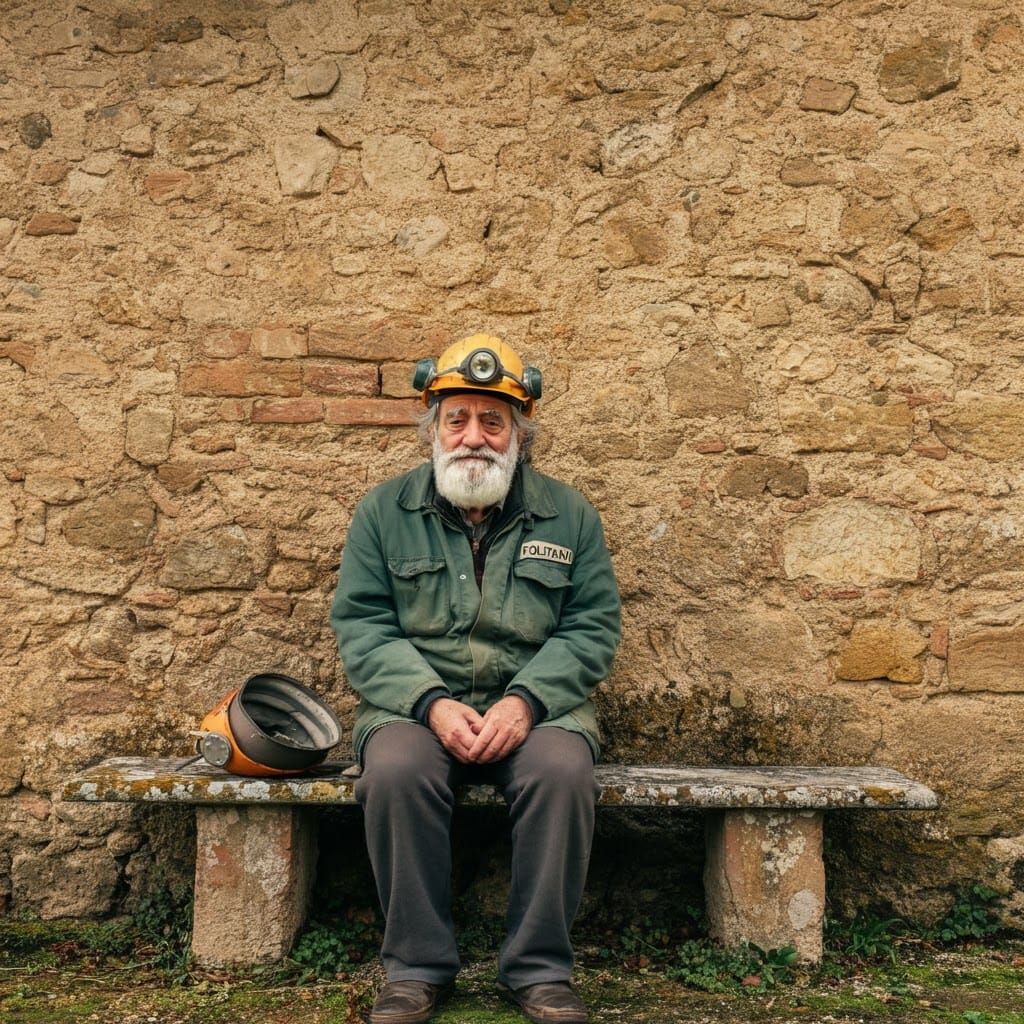 Italian Geologist Resting in Tuscany, Ghibli-Inspired