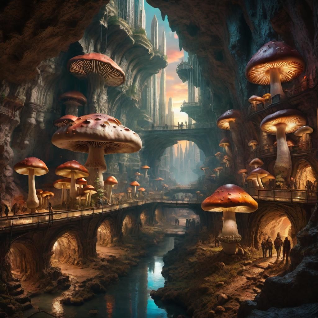 Underground mushroom city