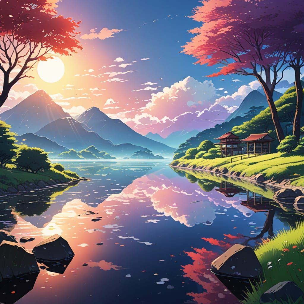 Vibrant Rainbow at Sunset on the Serene Sea