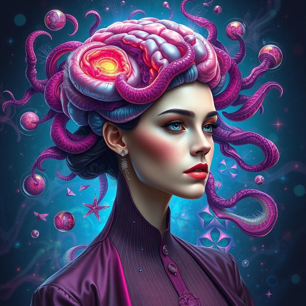 Surreal Dreamlike Realm of a Woman's Mind