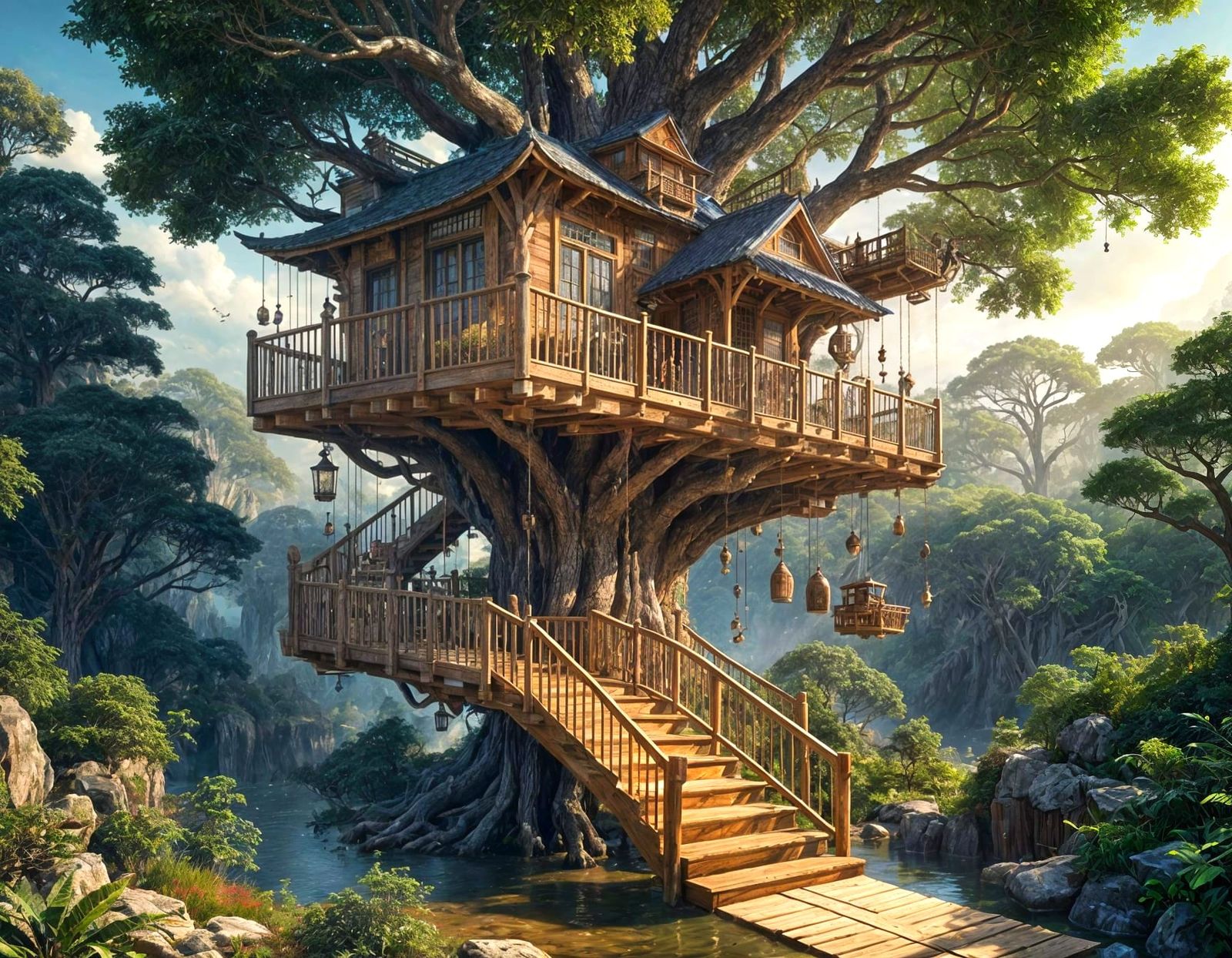 Skybridge Library Treehouse