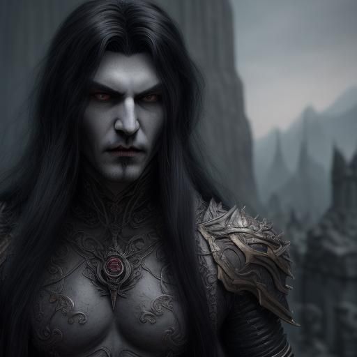 Petrified Vampire in Stone, Digital Art