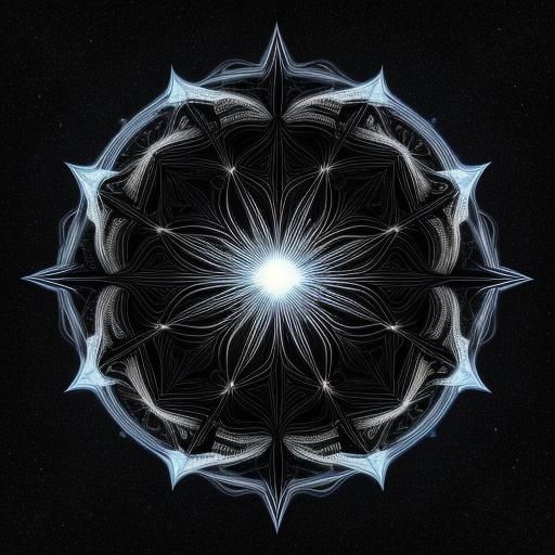 Dark Planet in Bright Space: Abstract Vector Fractal