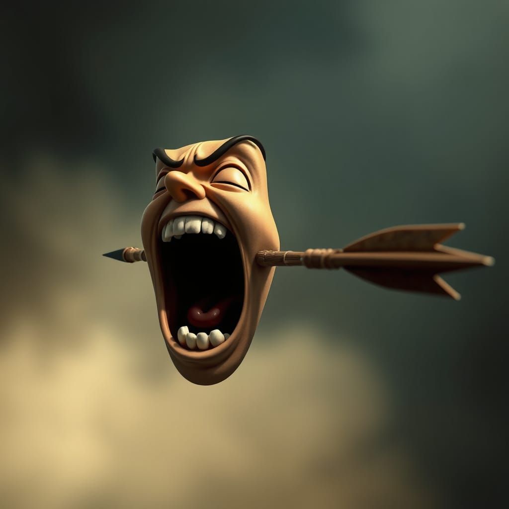 Ethereal Warrior in Mid-Air Thrust