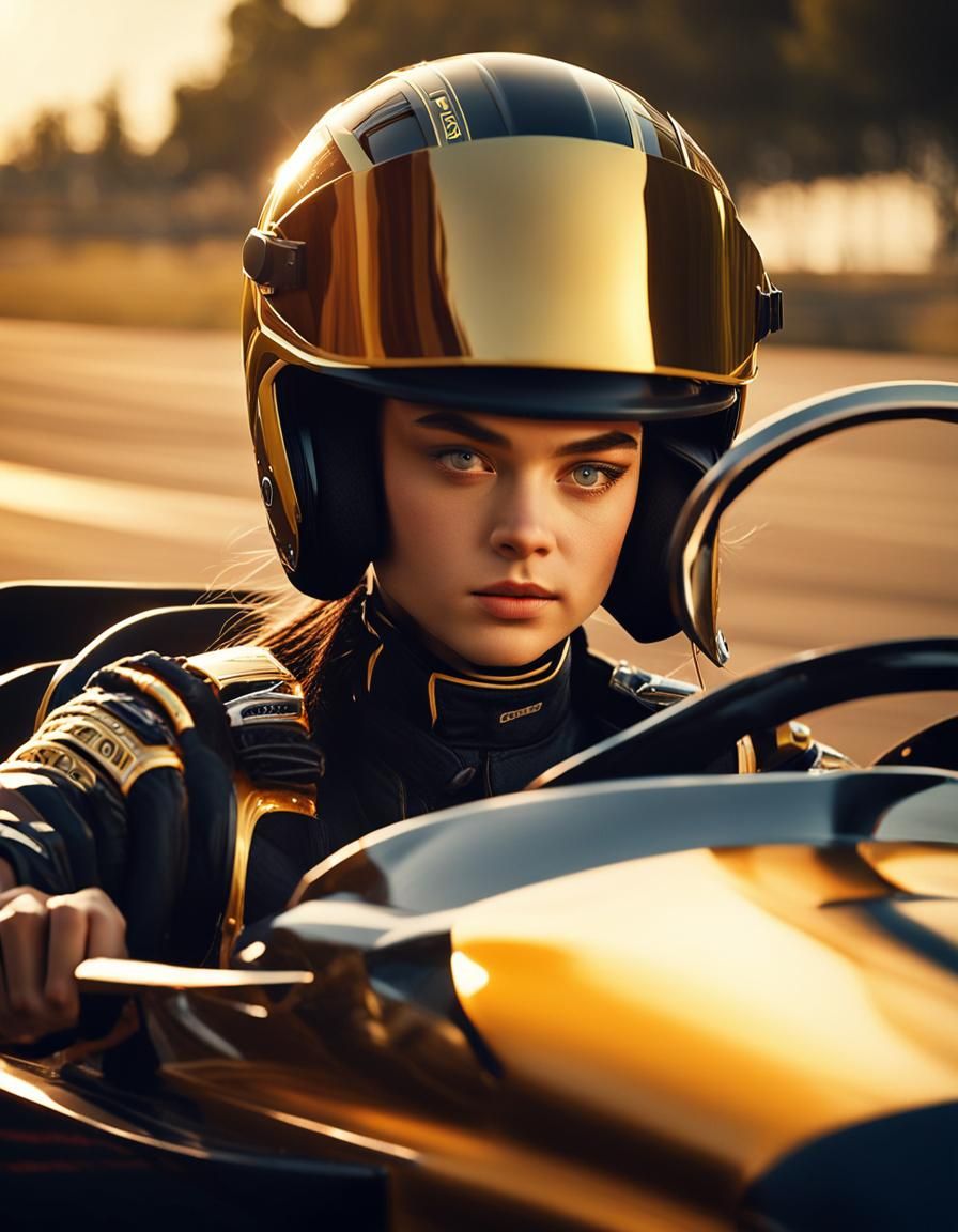 Penelope Pitstop Races in Golden Hour: Cinematic Action
