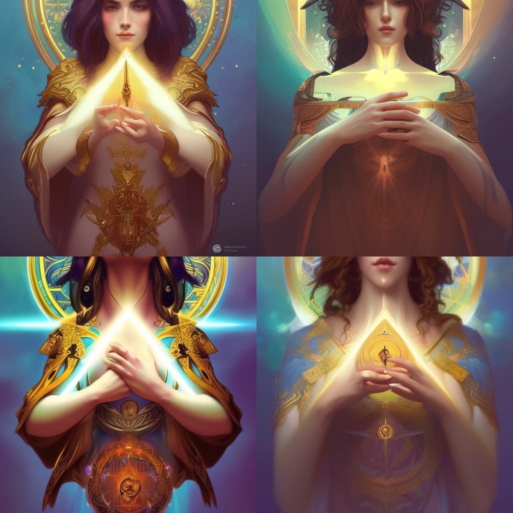 Celestial Tarot Card Beauty in Hyperdetailed Portrait